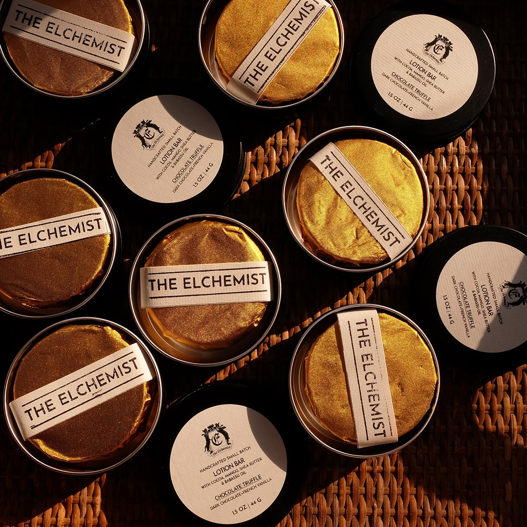 The Elchemist Lotion Bars in Black Tins